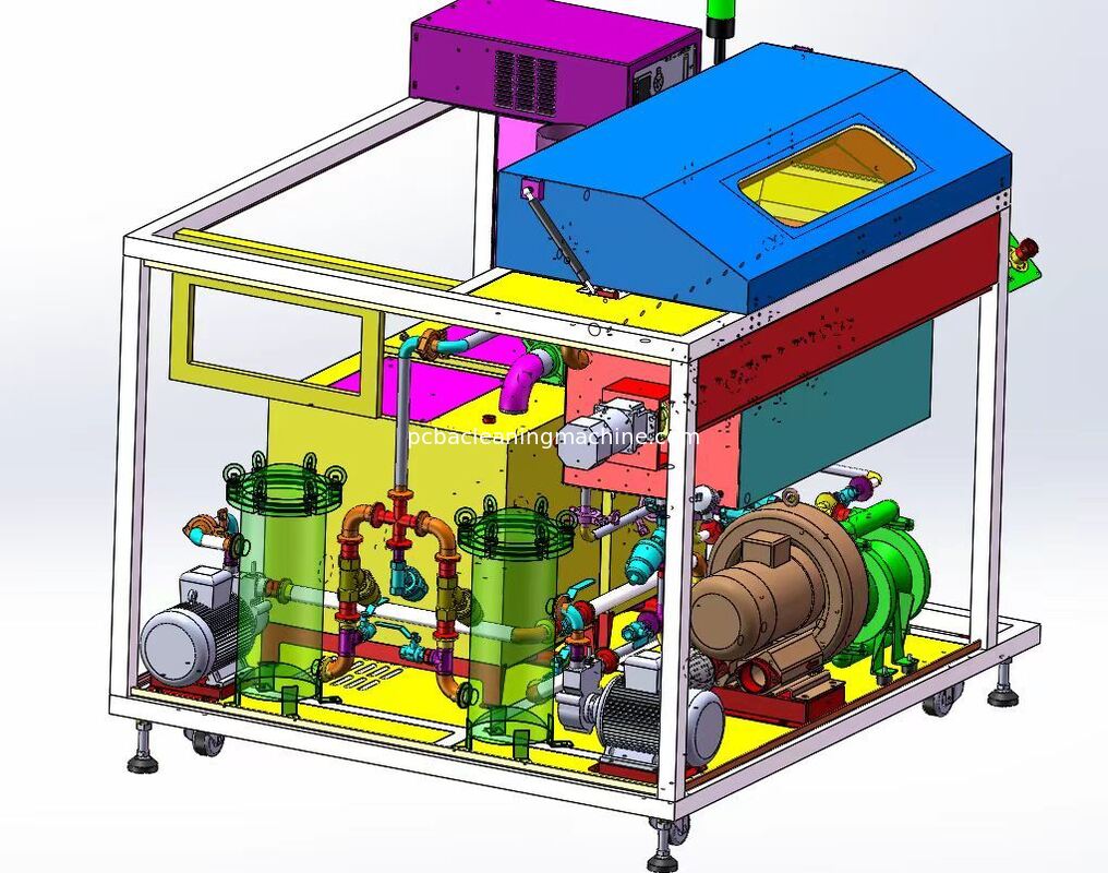 PLC Control Pallet Cleaning Machine With Touchscreen Interface Acid Base Chemical Cleaning Agent For Maintenance