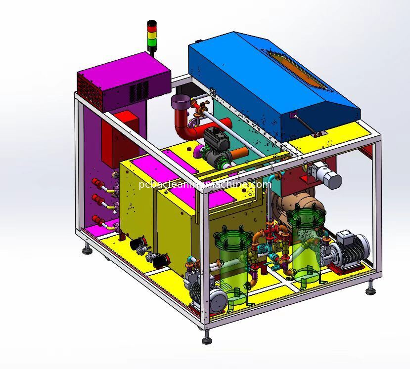 PLC Control Pallet Cleaning Machine With Touchscreen Interface Acid Base Chemical Cleaning Agent For Maintenance