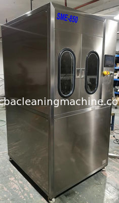 smt solder paste stencil bottom ultrasonic and both side aqueous liquid spray cleaning machine